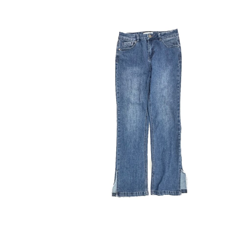 Ban Jara Bootcut Slit Hem Women's size 11 Dark Wash Blue Denim Jeans   Small hol
